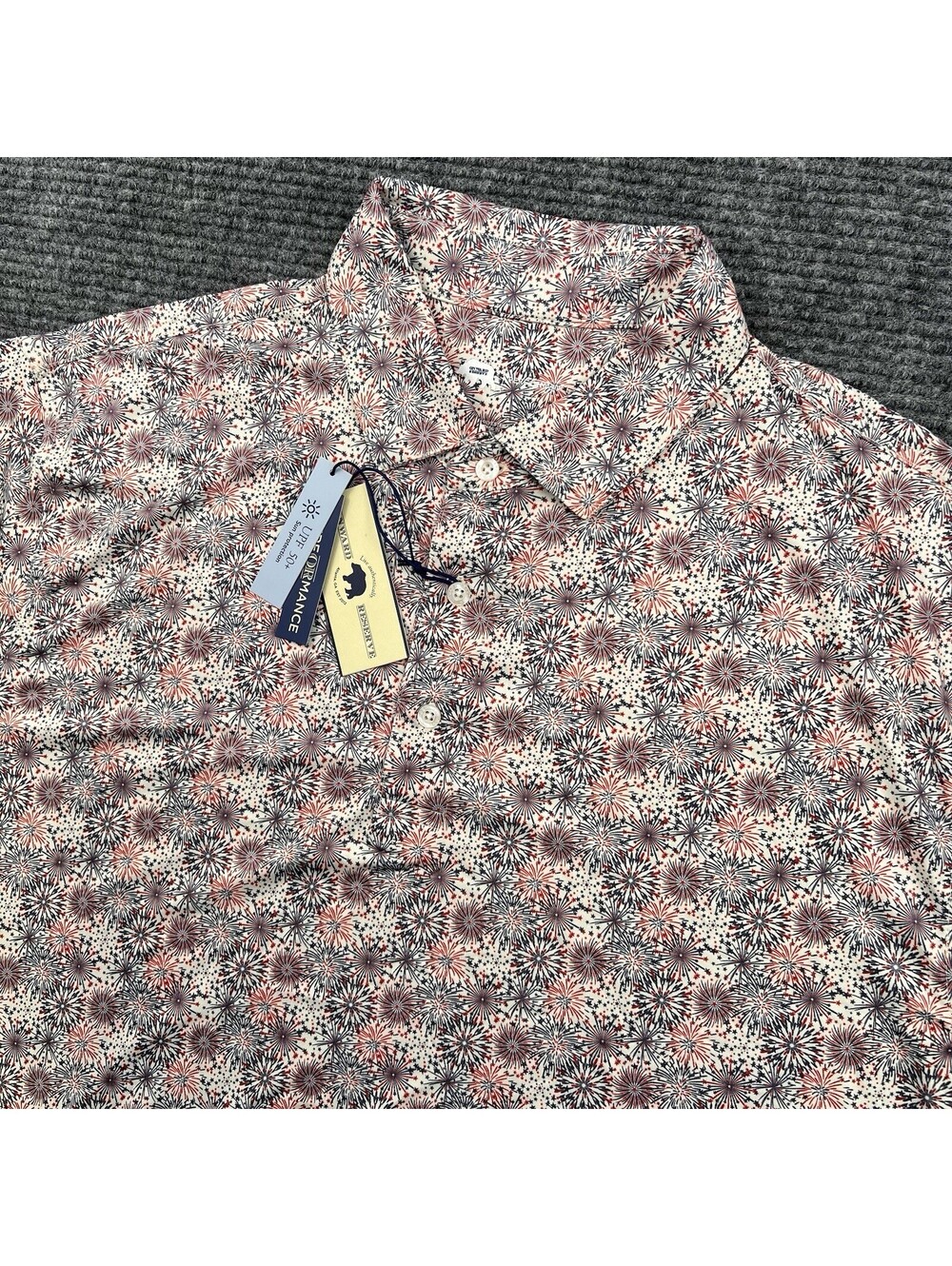 Onward Reserve Golf Polo Shirt Mens XL Performance Independence 4th July NWT $95